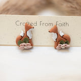Fox Floral Studs
