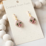 CZ Paved Mini Floral Diamond Dangles