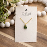 Moss Agate Huggy & Necklace