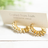 Gold Squiggle Hoops