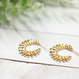 Gold Squiggle Hoops