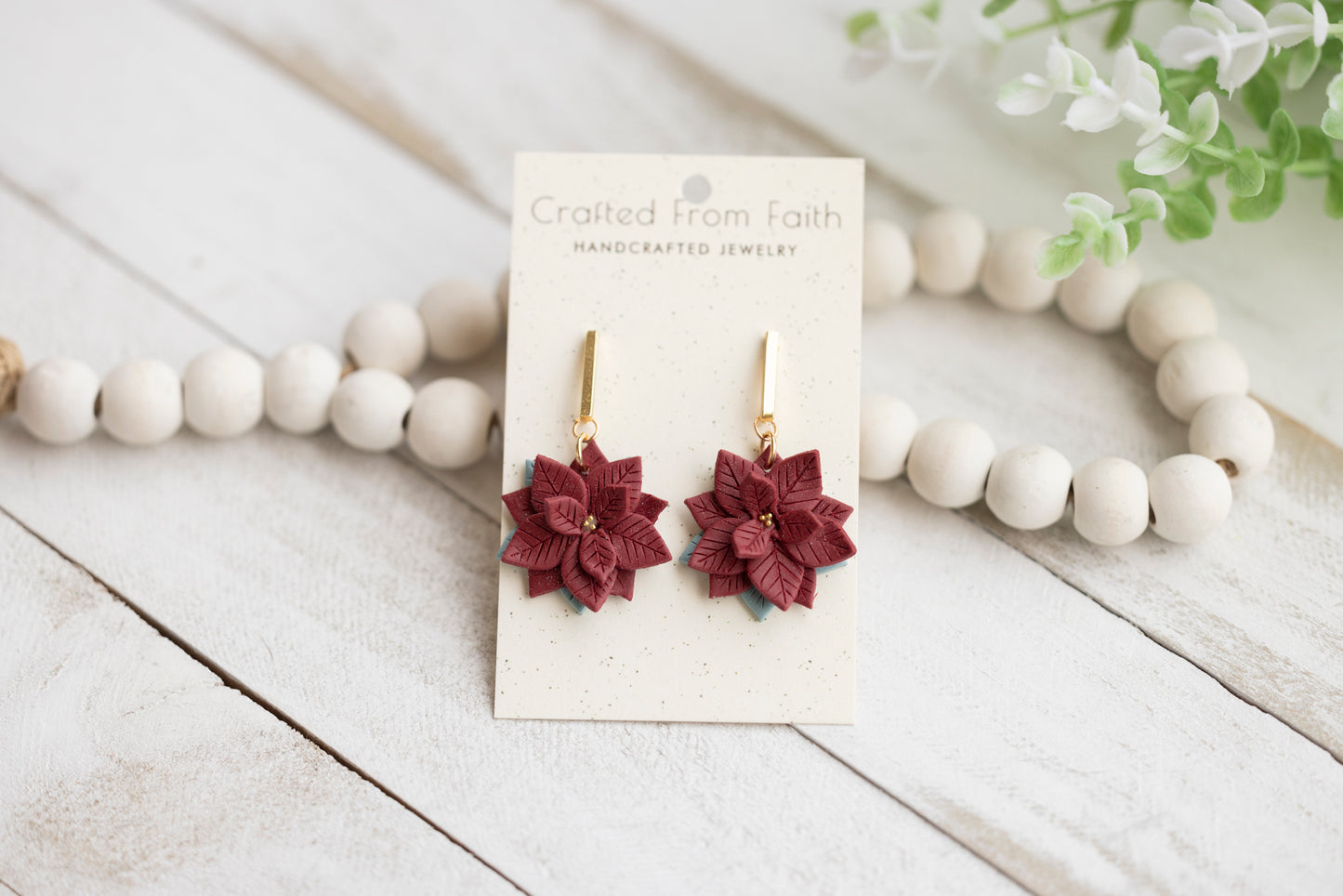 Poinsettia Dangles & Studs