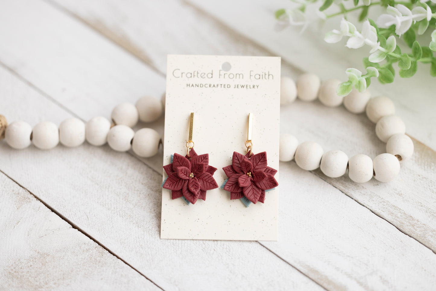 Poinsettia Dangles & Studs