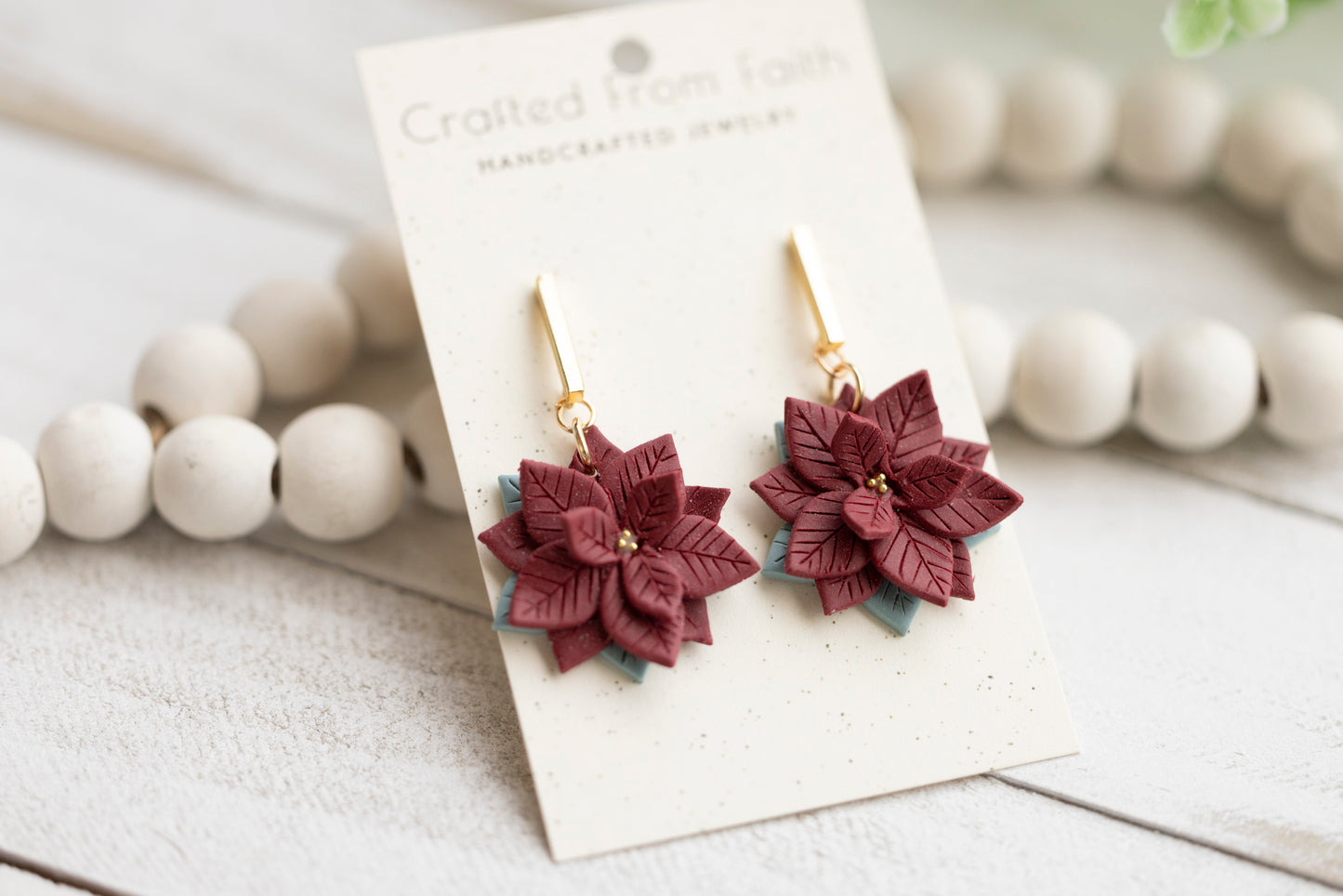 Poinsettia Dangles & Studs