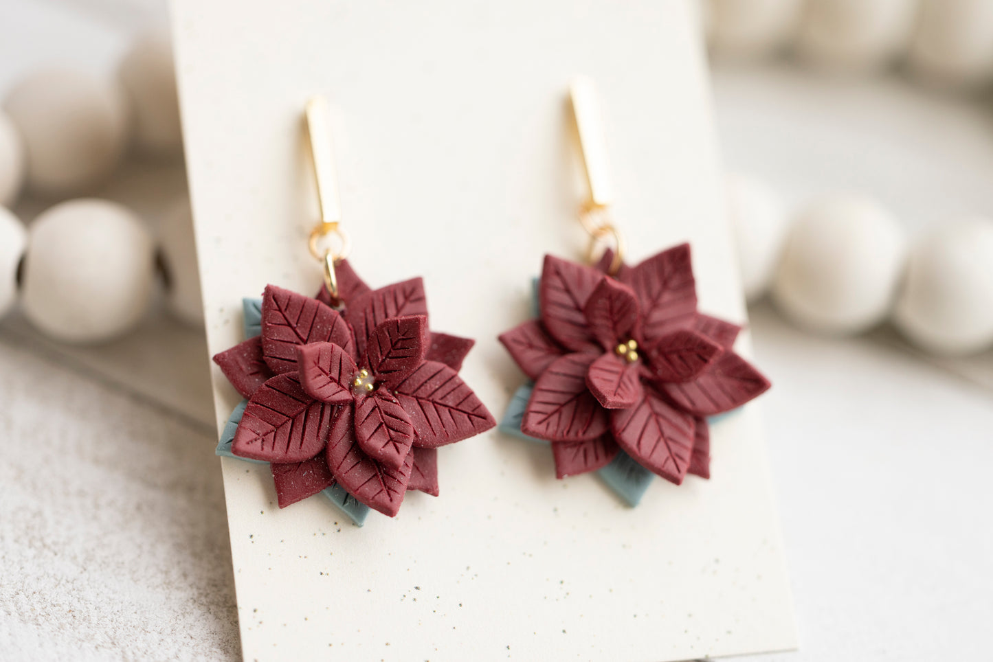 Poinsettia Dangles & Studs
