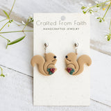 Holly Squirrel Dangles & Studs