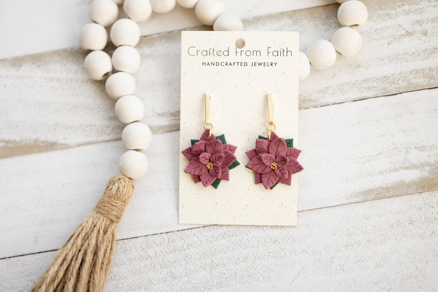 Poinsettia Dangles & Studs