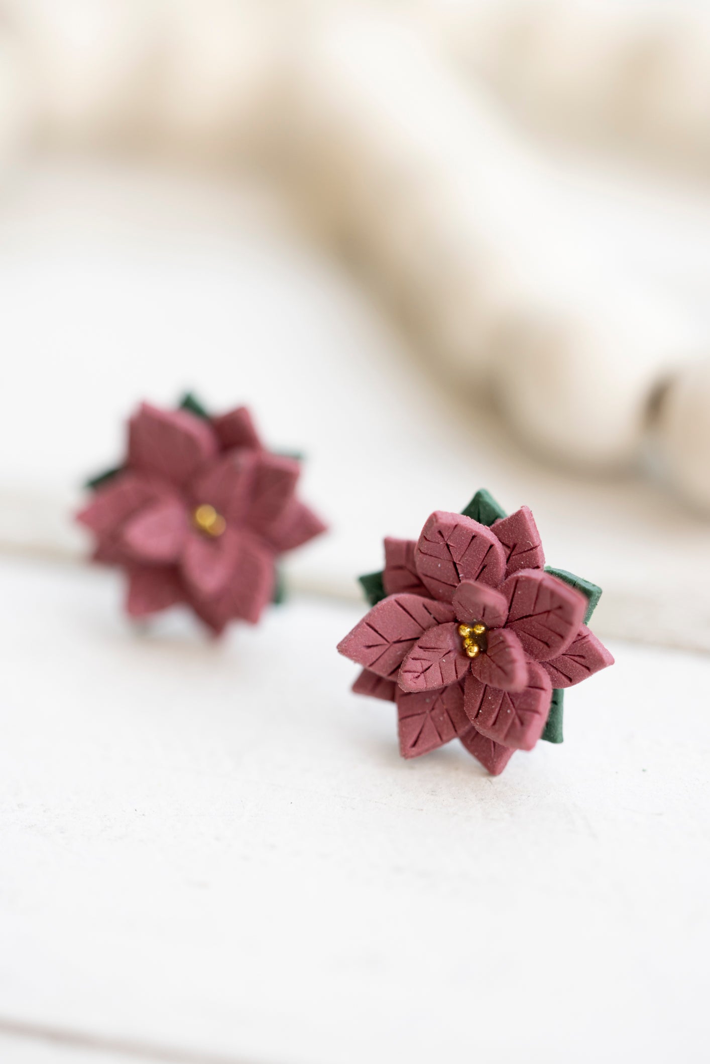 Poinsettia Dangles & Studs