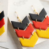 German Flag Chevron Dangles