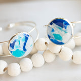 Ocean Stone Silver Bracelets