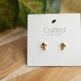 Gold Mushroom Studs