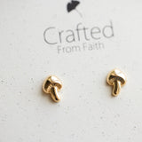 Gold Mushroom Studs