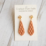 Textured Spring Drop Earrings