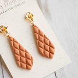 Textured Spring Drop Earrings