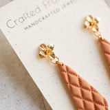 Textured Spring Drop Earrings