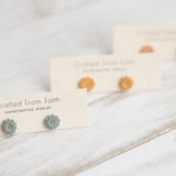 Embossed Floral Studs