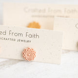Embossed Floral Studs