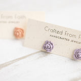 Embossed Floral Studs
