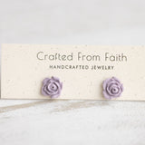 Embossed Floral Studs