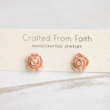 Embossed Floral Studs
