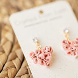 Rose Floral Heart Dangles