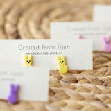 Peep Bunny Easter Studs