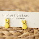 Peep Bunny Easter Studs