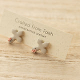 Floral Cross Studs