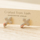 Floral Cross Studs