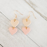 Double Heart Dangles