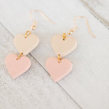 Double Heart Dangles
