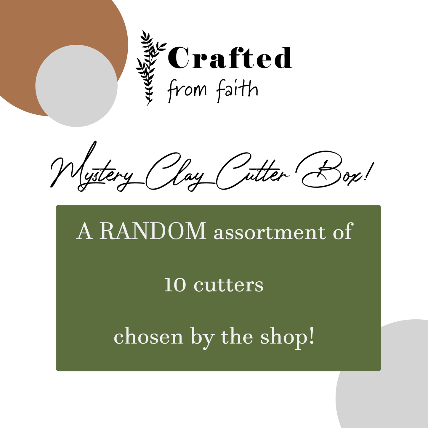 Mystery Box - 10 Assorted Clay Cutters