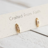 CZ Rectangle Studs