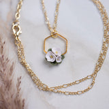 Hexagon Floral Necklace