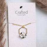 Hexagon Floral Necklace