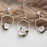 Hexagon Floral Necklace