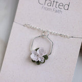 Hexagon Floral Necklace