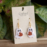 Pumpkin Hug Ghost Dangles