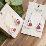 Pumpkin Hug Ghost Dangles