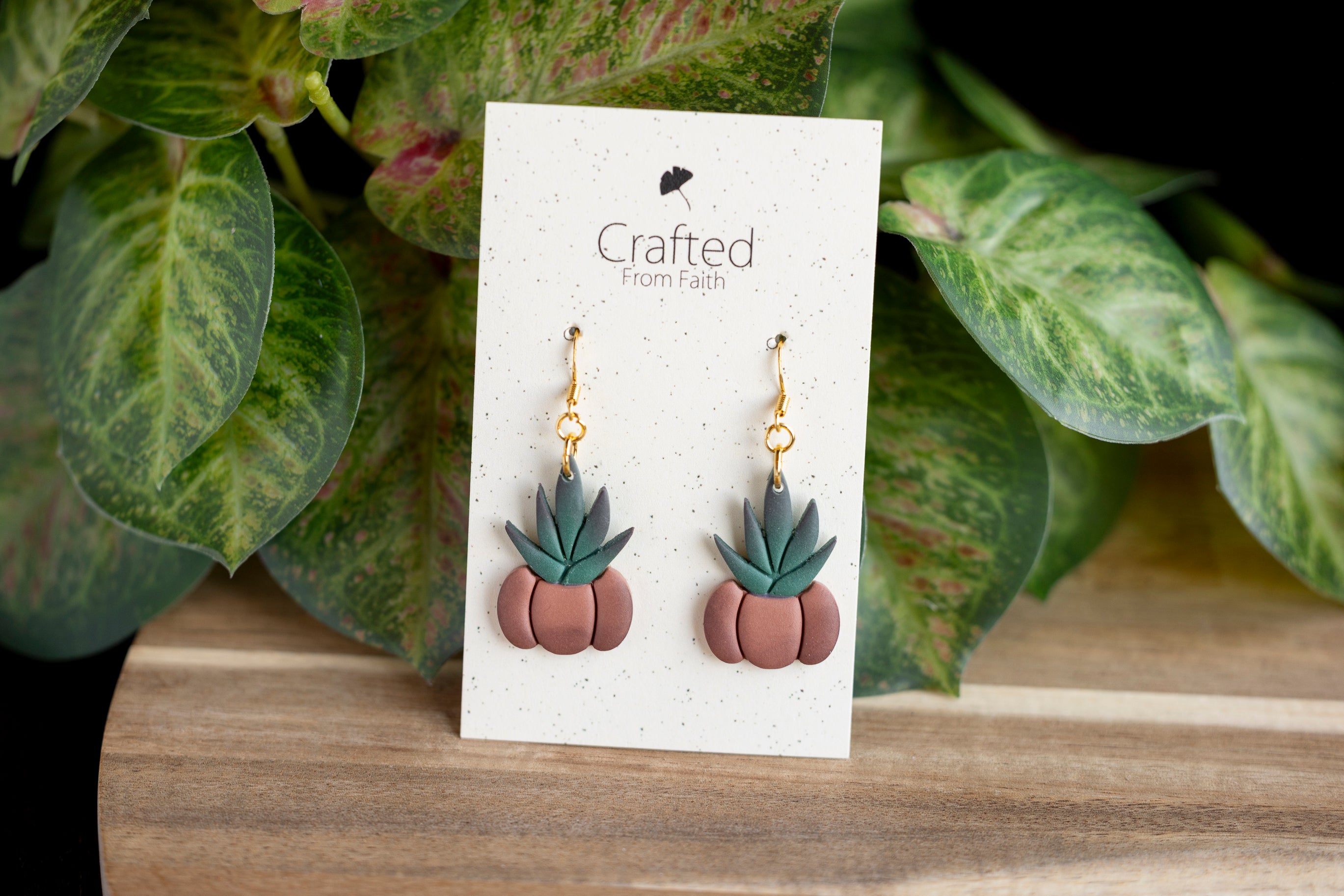 Potted Pumpkin Succulent Dangles