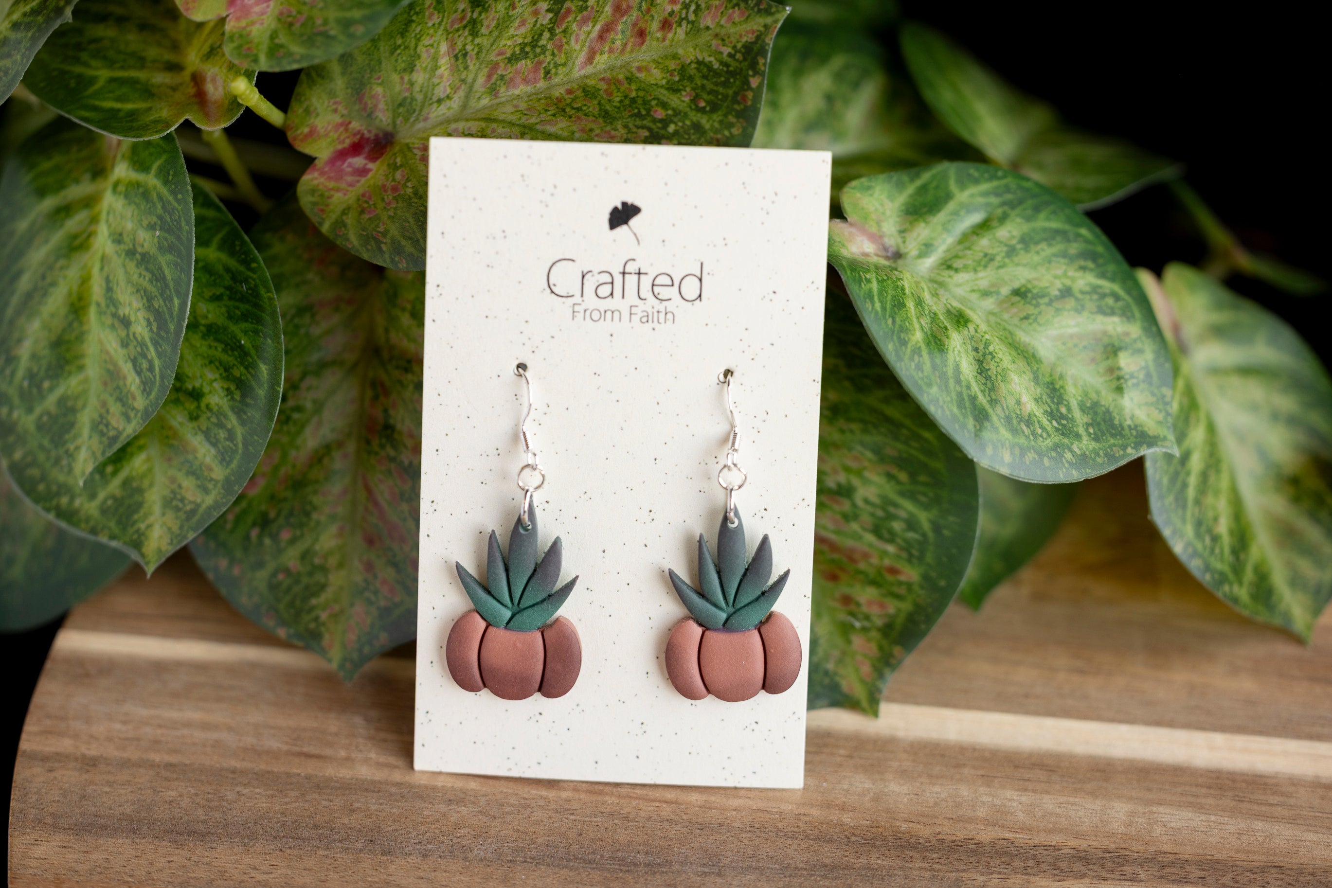 Potted Pumpkin Succulent Dangles