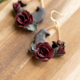 Gothic Raven Bloom Dangles