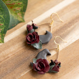 Gothic Raven Bloom Dangles