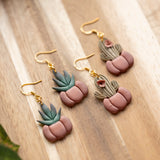 Potted Pumpkin Succulent Dangles