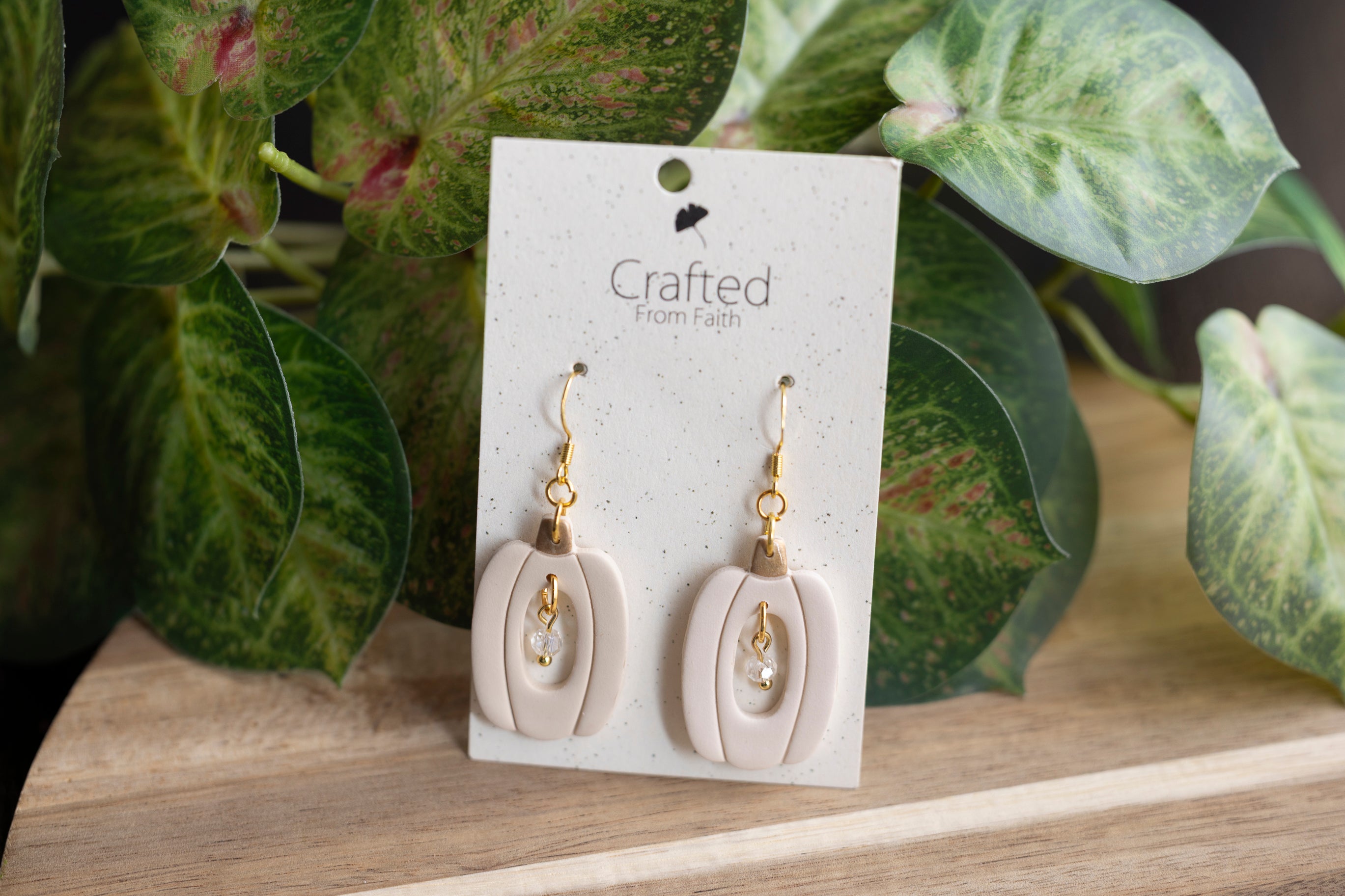 Crystal Pumpkin Dangles