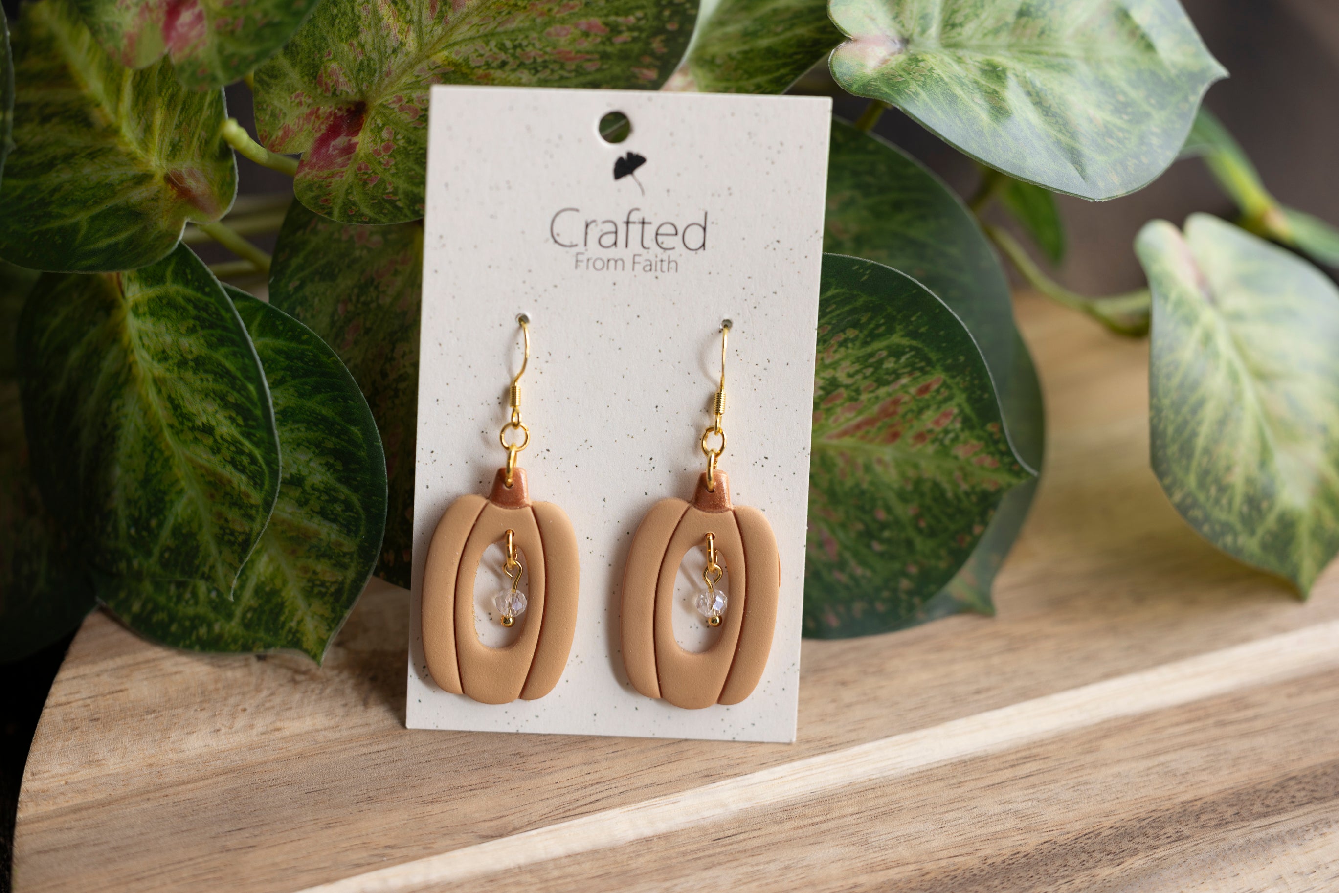 Crystal Pumpkin Dangles