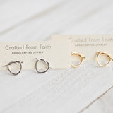 Knotted Heart Studs