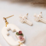 Beaded Cross Studs