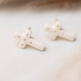 Beaded Cross Studs