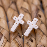 Beaded Cross Studs